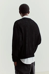 Loose-Fit Hole-Knit Sweater