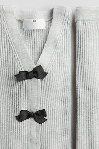 Ensemble 2 pièces en tricot côtelé
