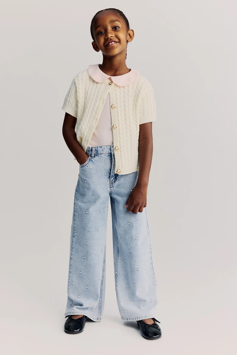 Picot-Trimmed Cotton Top