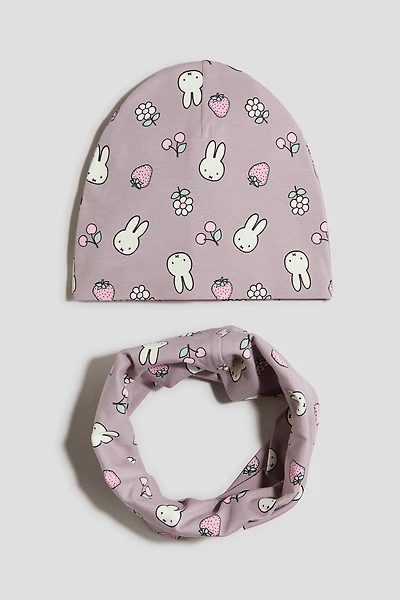 2-Piece Beanie and Tube Scarf Set