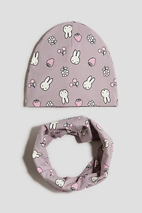 2-Piece Beanie and Tube Scarf Set