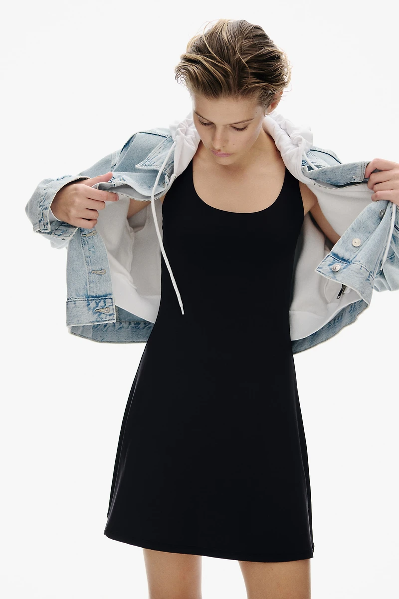 Sleeveless Microfiber Dress