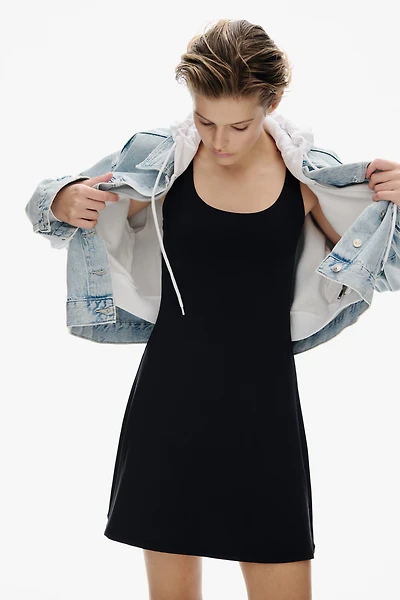 Sleeveless Microfiber Dress