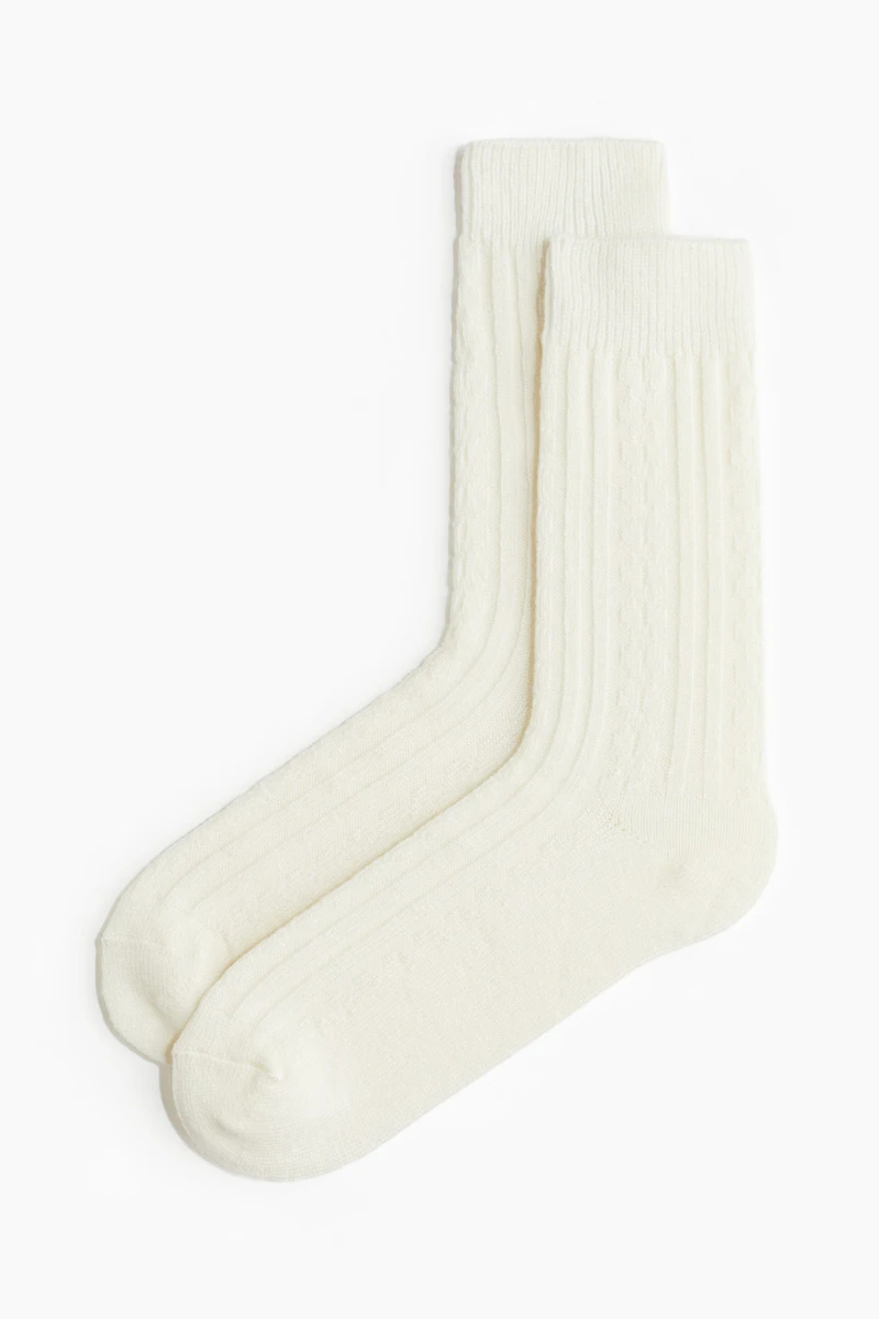 Mixed-Knit Socks