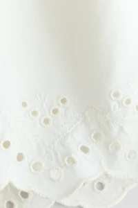 Shorts with Eyelet Embroidery