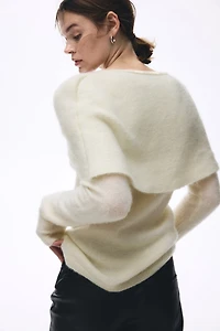 Mohair-Blend Twist-Detail Top