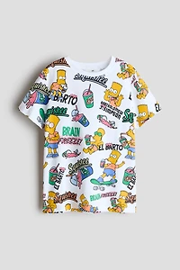 T-shirt en coton avec motif imprimé