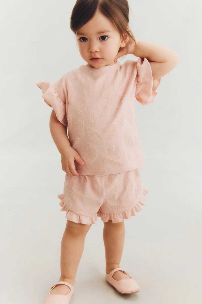 2-Piece Ruffled Terry Set