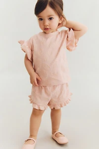 2-Piece Ruffled Terry Set