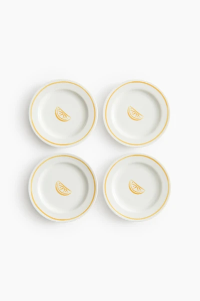 4-Pack Small Porcelain Plates