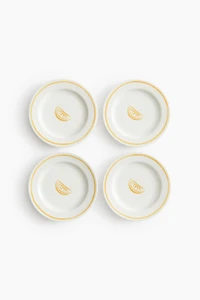 4-Pack Small Porcelain Plates