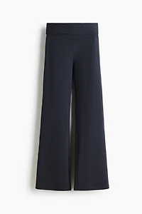 Foldover-Waist Cotton Pants