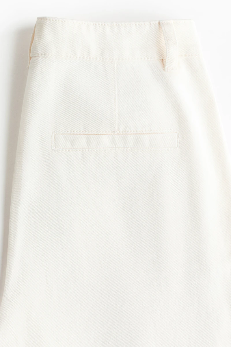 Wide Belted Twill Pants