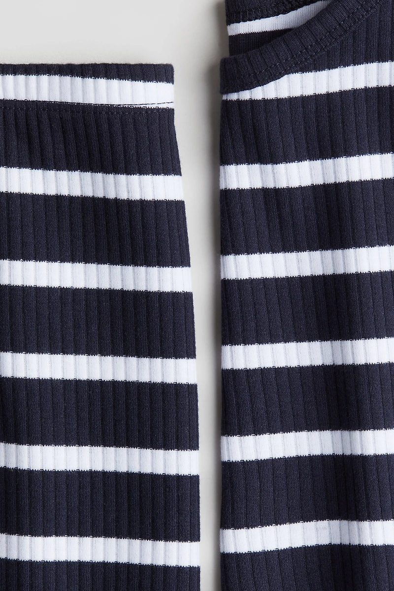 2-Piece Ribbed Cotton Set