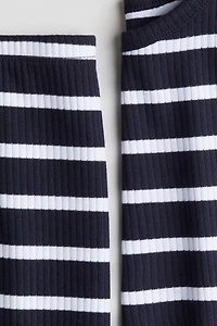 2-Piece Ribbed Cotton Set