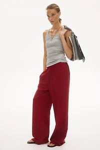 Linen-Blend Pants