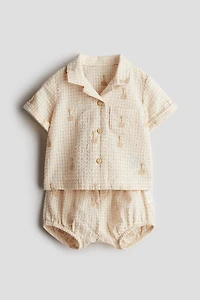 2-Piece Cotton Seersucker Set
