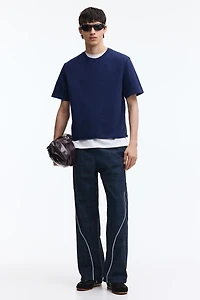 T-shirt délavé coupe classique