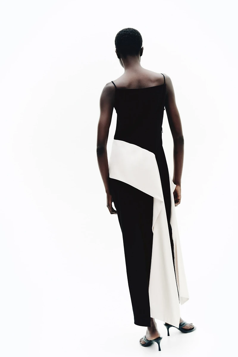 Panel-Detail Strappy Dress