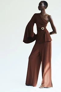 Draped One-Shoulder Top