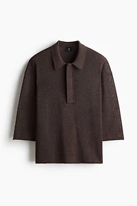Loose-Fit Sheer Polo Shirt