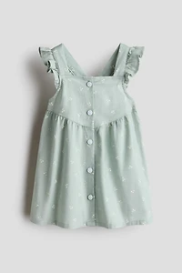 Ruffle-trimmed Cotton Dress