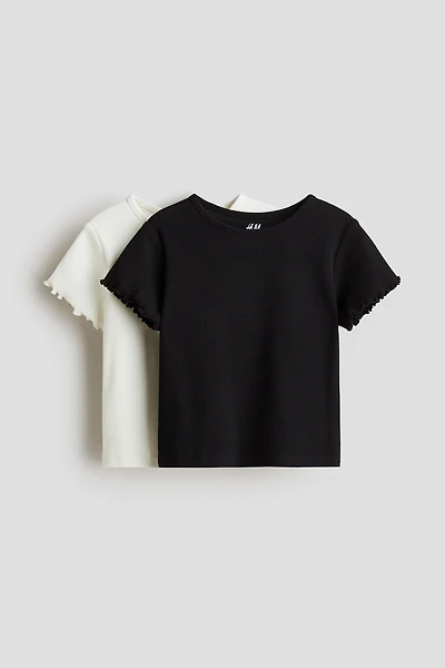 2-Pack Ribbed Cotton T-Shirts