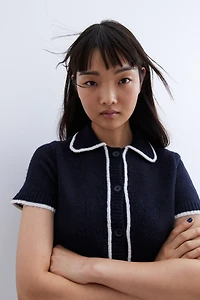 Short-Sleeved Cardigan