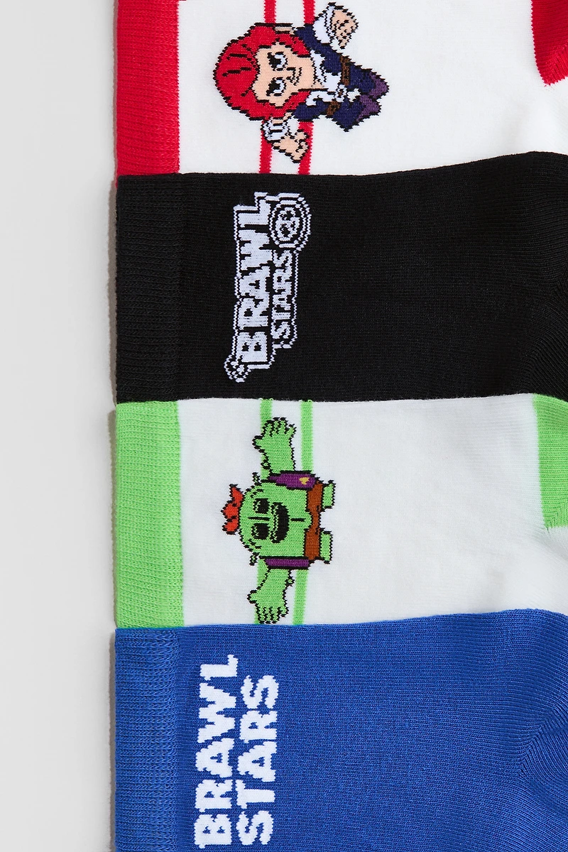 5-Pack Motif-Detail Socks