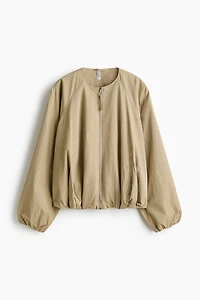 Bubble-Hem Bomber Jacket