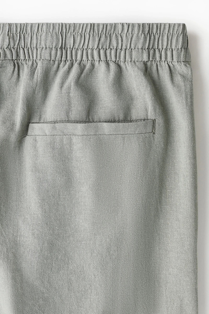 Regular Fit Linen-Blend Shorts