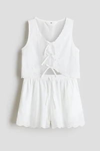 2-Piece Cotton Top and Shorts Set