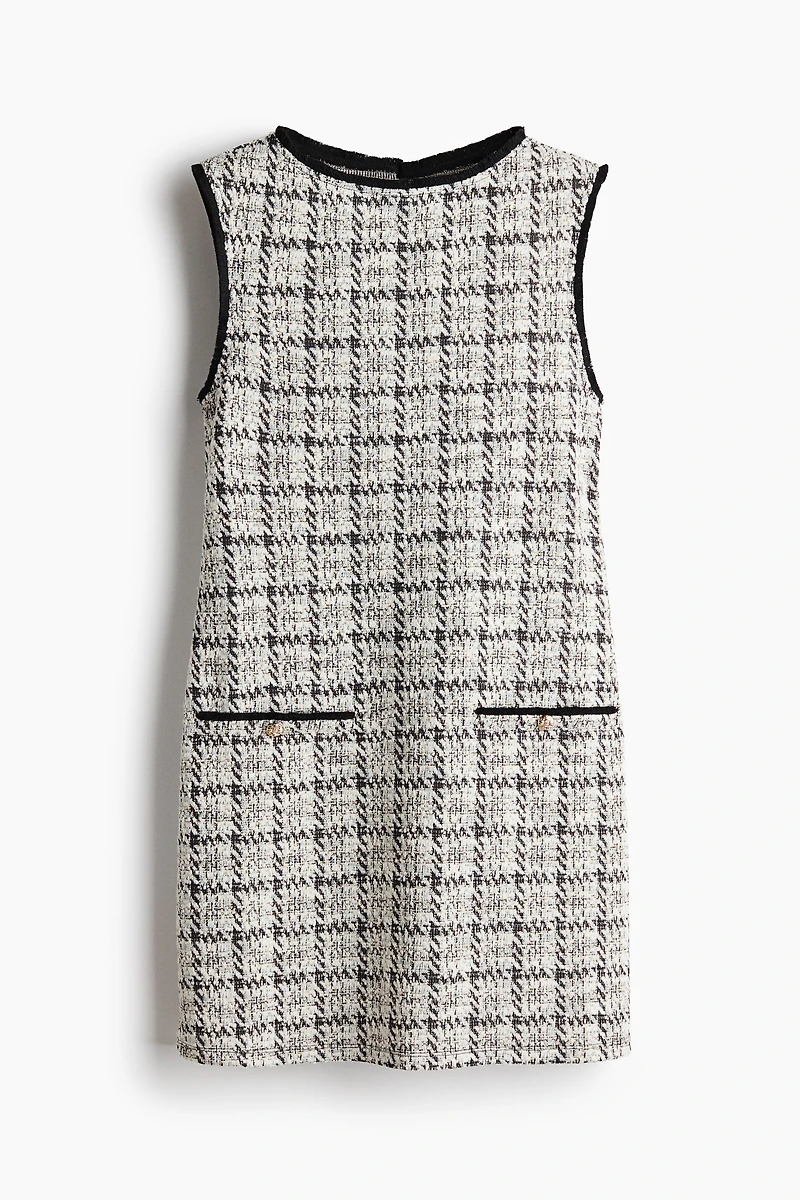 Fringed Bouclé-Knit Dress