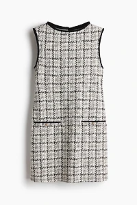 Fringed Bouclé-Knit Dress
