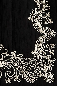 Tie-Front Embroidered Jacket
