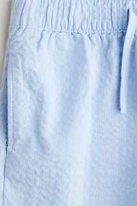 Cotton seersucker shorts