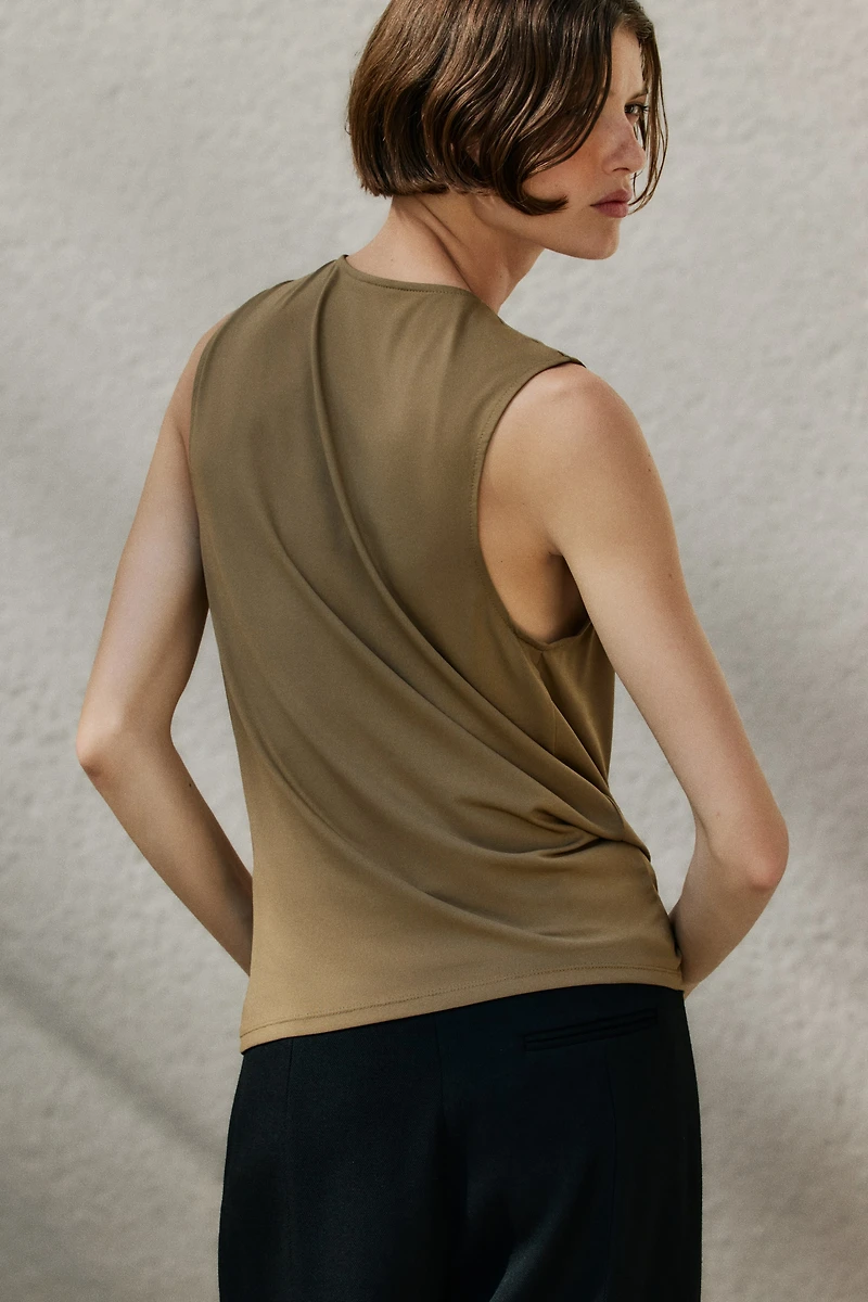 Sleeveless Wrap Top