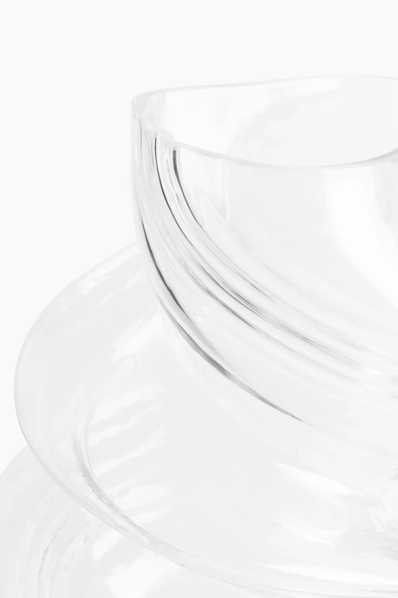Large Twisted Glass Vase