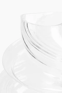 Large Twisted Glass Vase