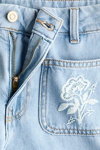 Wide-Leg Regular Waist Jeans