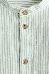 Cotton Band Collar Shirt