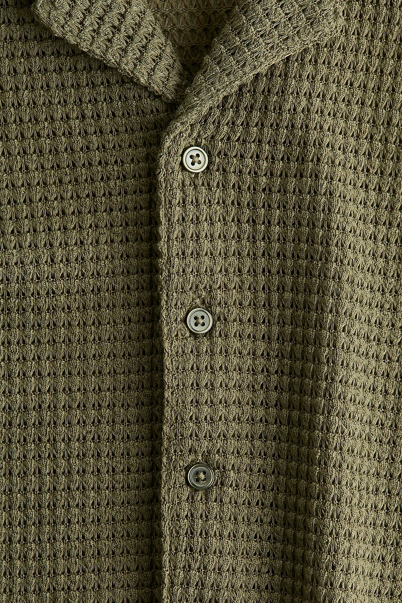 Textured-Knit Resort Shirt