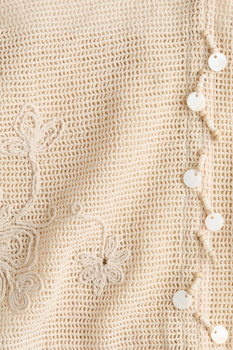 Haut de plage brodé en coton