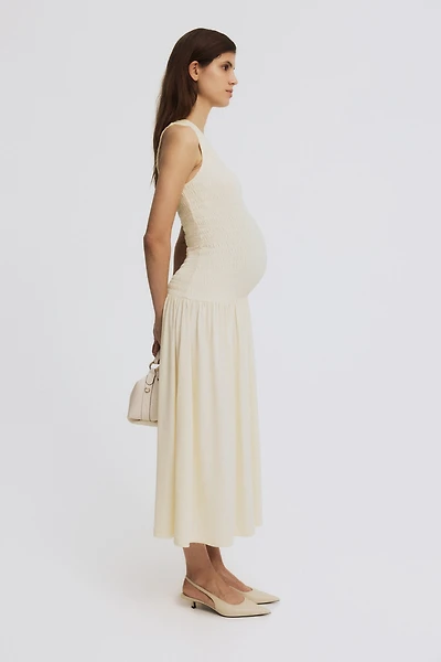 MAMA Smocked jersey dress