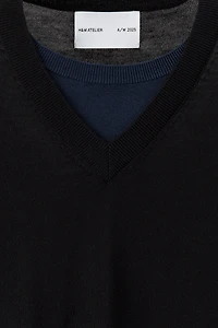 Chandail classique en tricot de laine fine