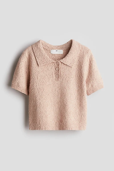 Polo en tricot bouclette
