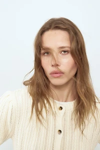 Chandail en tricot pointelle