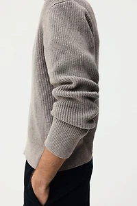 Relaxed-Fit Rib-Knit Cardigan
