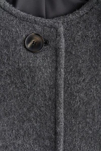 Manteau en laine mélangée avec écharpe