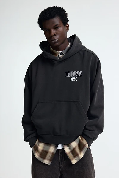 Oversized-Fit Printed Hoodie